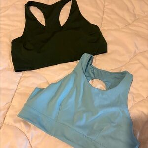 Zella Dark Green and Light Blue Sports Bras